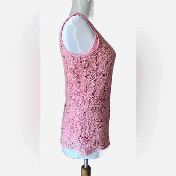 Crocheted Top in Peach Two Pieces Size S Willi Smith - Picture 3 of 9